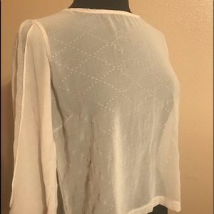 Mona B Champagne-Colored Blouse Large